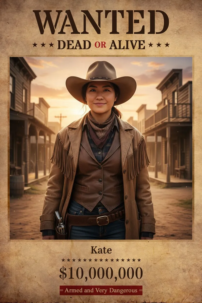 AI portrait transformation result